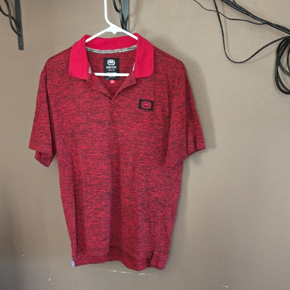 Ecko Unlimited Red and Black Polo Shirt